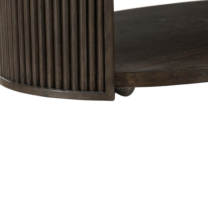 City View Oval Cocktail Table in Coffee Bean
