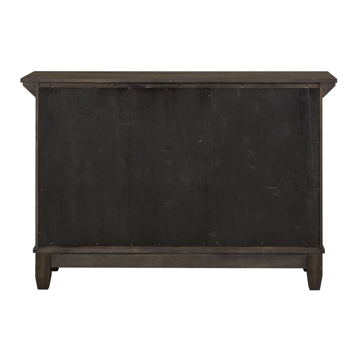 Liberty Furniture Double Bridge Sideboard in Dark Chestnut