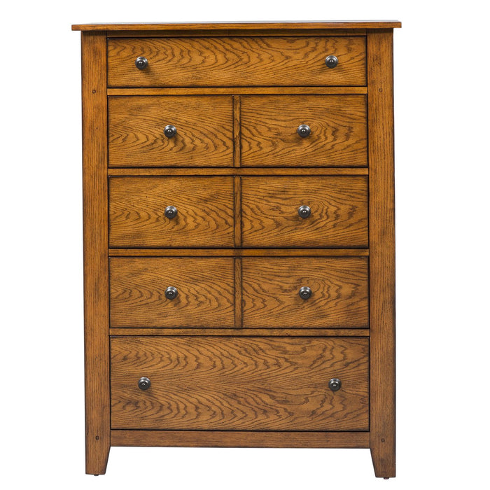 Grandpas Cabin Queen Sleigh Bed, Dresser & Mirror, Chest, Night Stand