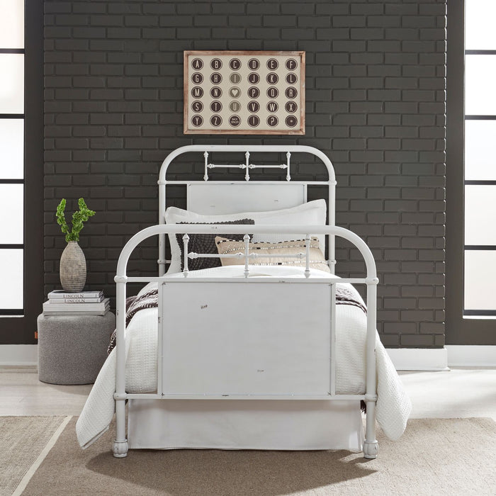 Vintage Series Twin Metal Bed in Antique White image