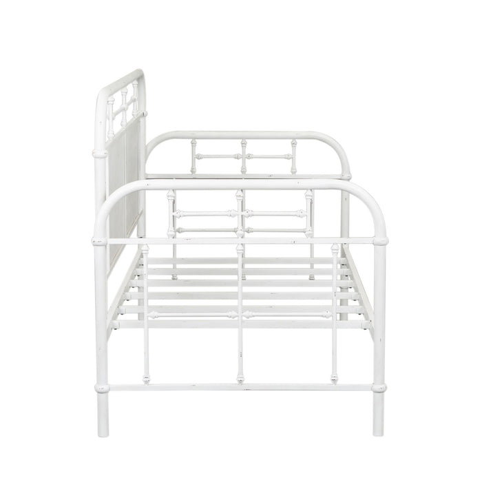Vintage Series Twin Metal Bed in Antique White