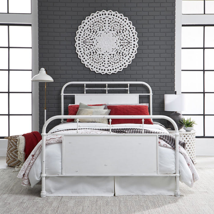 Vintage Series Queen Metal Bed in Antique White image