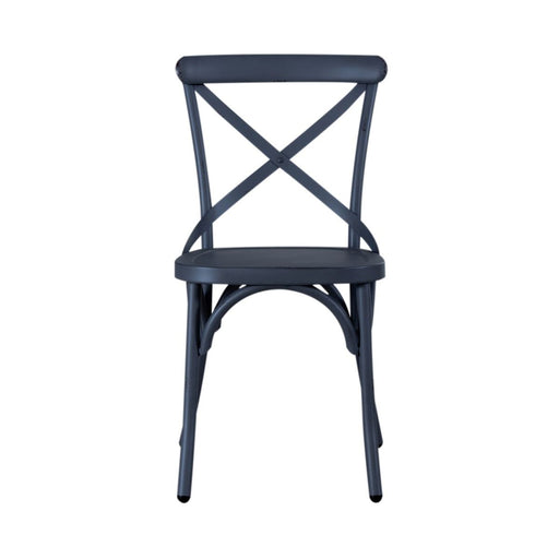 Liberty Furniture Vintage Series X Back Side Chair in Navy (Set of 2) image