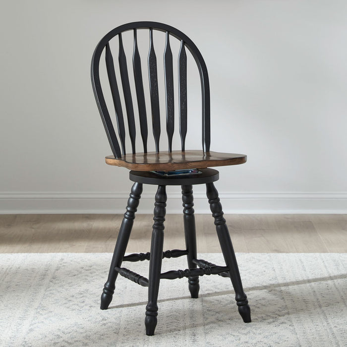 Carolina Crossing Windsor Swivel Counter Chair - Black image