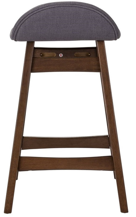 Liberty Furniture Space Saver 24" Counter Chair (Grey) in Satin Walnut (Set of 2)