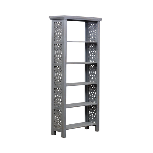 Liberty Furniture Trellis Lane Accent Bookcase in Grey EST SHIP TIME APPX 4 WEEKS image