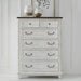 River Place 6 Drawer Chest in Riverstone White and Tobacco image