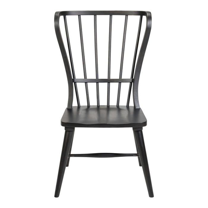 River Place Windsor Back Side Chair - Black (RTA)