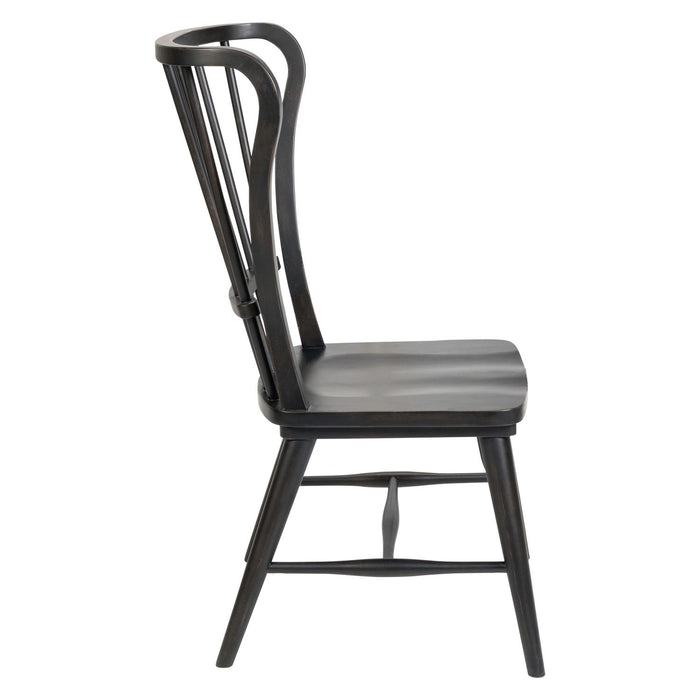 River Place Windsor Back Side Chair - Black (RTA)