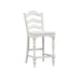 Liberty Furniture Magnolia Manor Ladder Back Counter Chair (Set of 2) in Antique White & Weathered Bark image