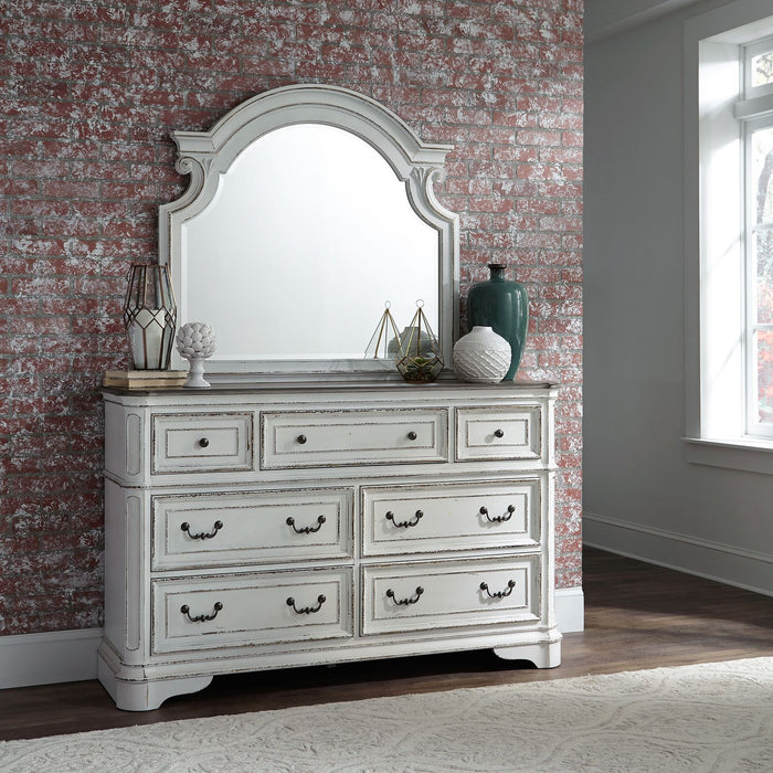 Magnolia Manor King California Panel Bed, Dresser & Mirror, Chest, Night Stand