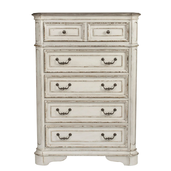 Magnolia Manor King California Panel Bed, Dresser & Mirror, Chest, Night Stand