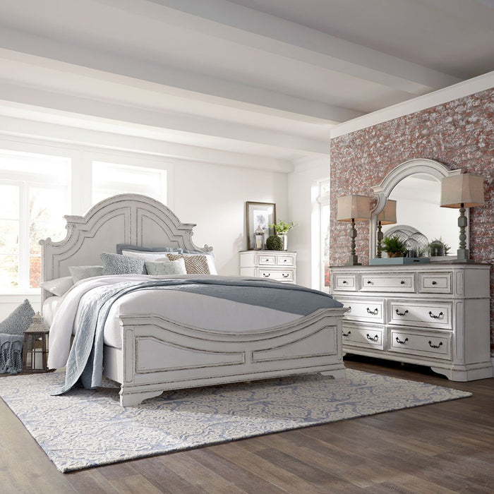 Magnolia Manor Queen Panel Bed, Dresser & Mirror, Chest image