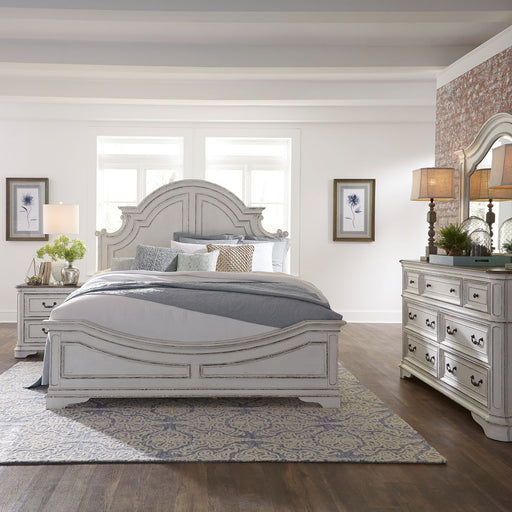 Magnolia Manor Queen Panel Bed, Dresser & Mirror, Night Stand image