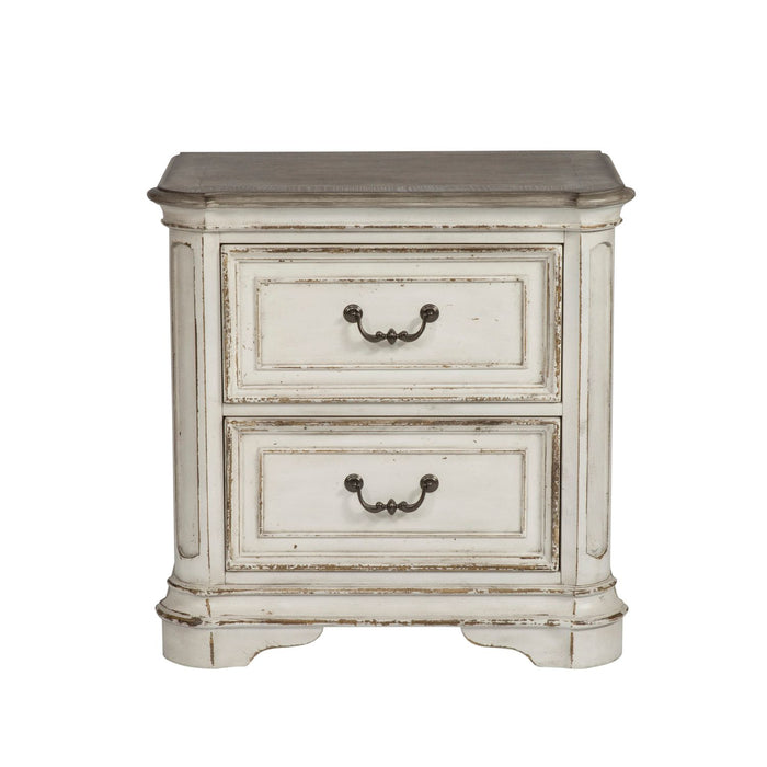 Magnolia Manor Queen Uph Bed, Dresser & Mirror, Night Stand