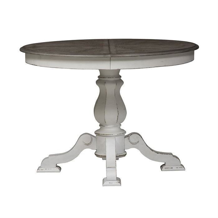 Liberty Furniture Magnolia Manor Round/Oval Pedestal Table in Antique White image