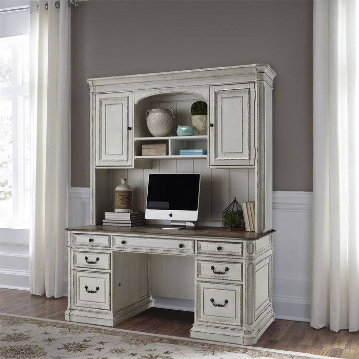 Liberty Magnolia Manor Credenza in Antique White