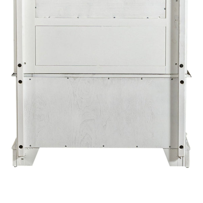 Liberty Furniture Magnolia Manor Hall Tree Base in Antique White & Weathered Bark