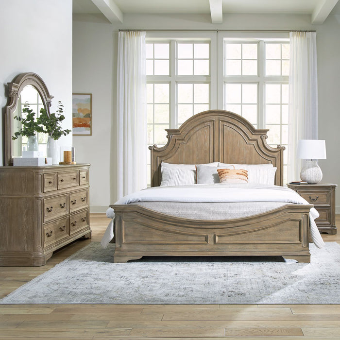 Magnolia Manor Queen Panel Bed, Dresser & Mirror, Night Stand image