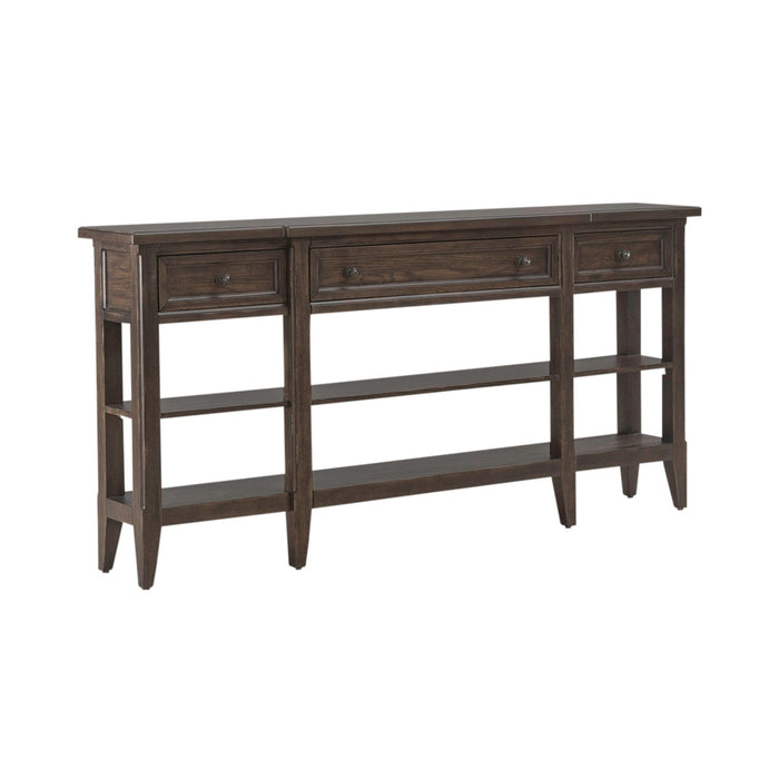 Paradise Valley Hall Console Table in Saddle Brown EST SHIP TIME APPX 4 WEEKS