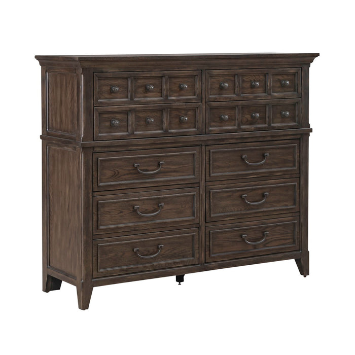 Paradise Valley 10 Drawer Chesser in Saddle Brown