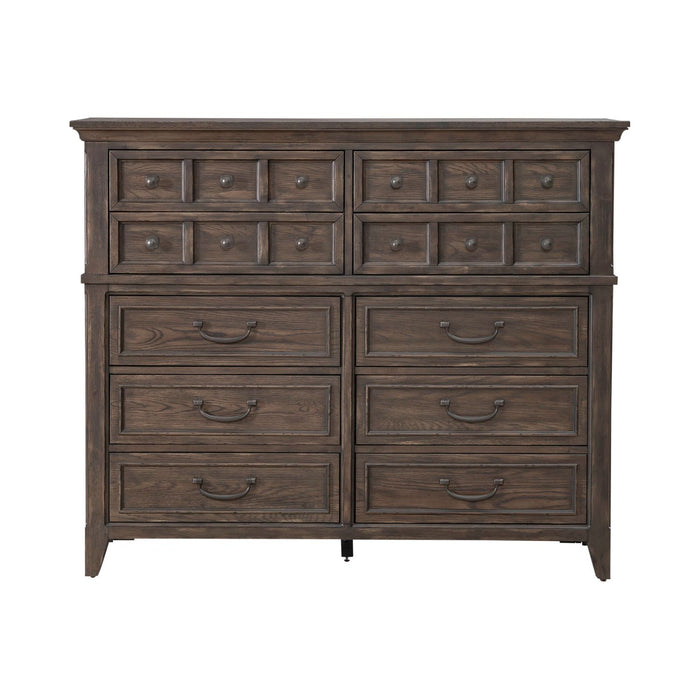 Paradise Valley 10 Drawer Chesser in Saddle Brown