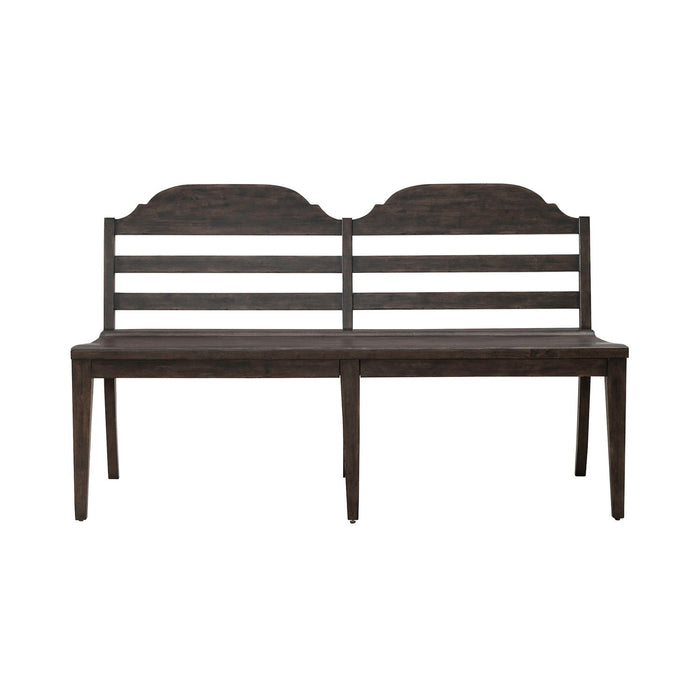 Paradise Valley Ladder Back Bench in Saddle Brown