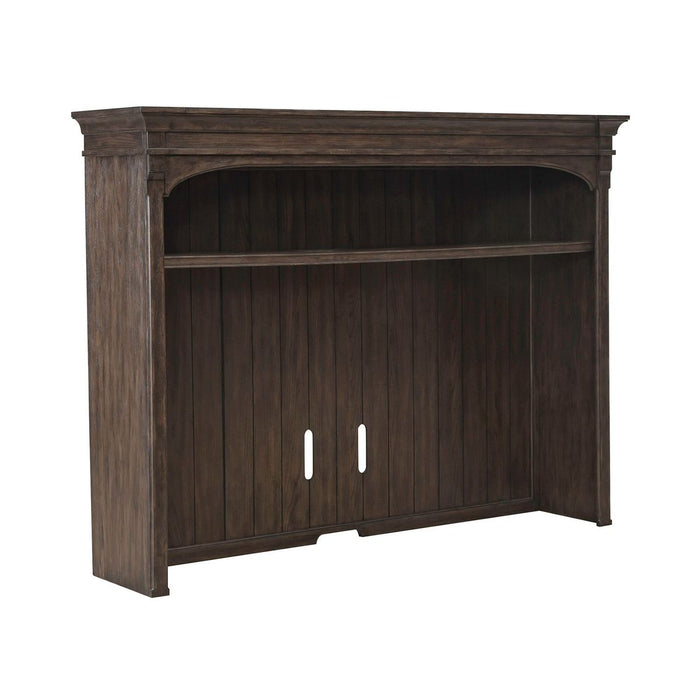 Liberty Furniture Paradise Valley Entertainment Center with Piers in Saddle Brown