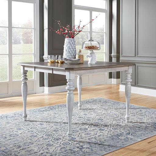 Liberty Furniture Ocean Isle Gathering Table in Antique White with Weathered Pine image