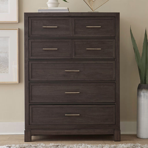 Modern Edge 5 Drawer Chest in Caffe image