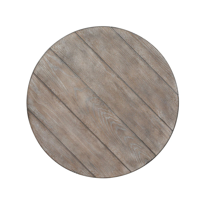 Sedona Round End Table in Heavy Distressed White image