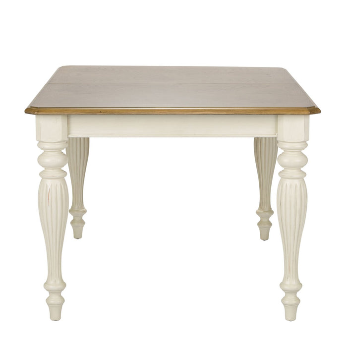 Cumberland Creek Rectangular Leg Table in Nutmeg/White