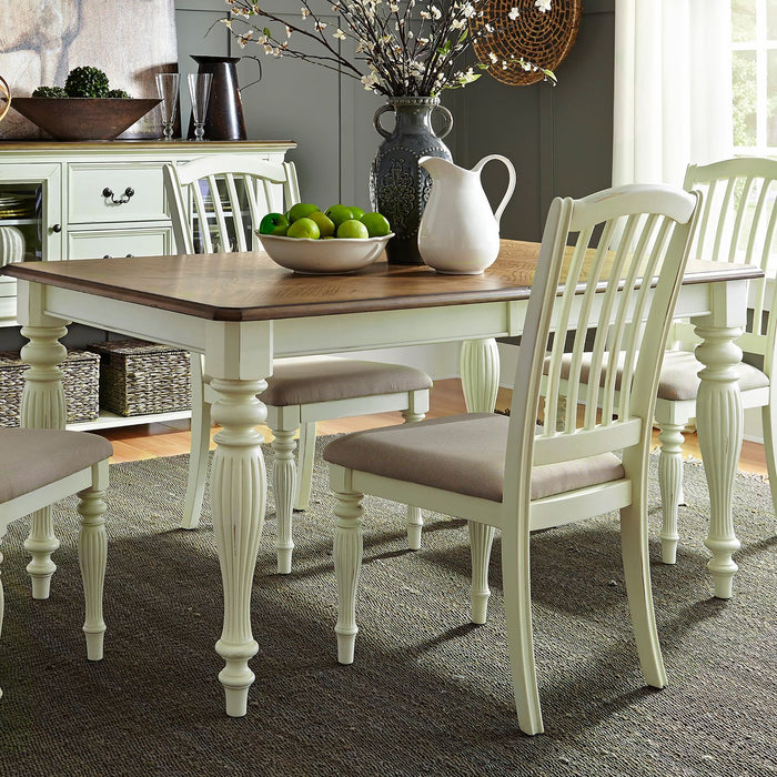 Cumberland Creek Rectangular Leg Table in Nutmeg/White image