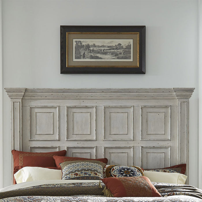 Liberty Furniture Big Valley Cal King Panel Bed in Whitestone