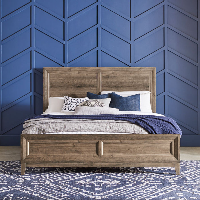 Ridgecrest King California Panel Bed, Dresser & Mirror, Night Stand