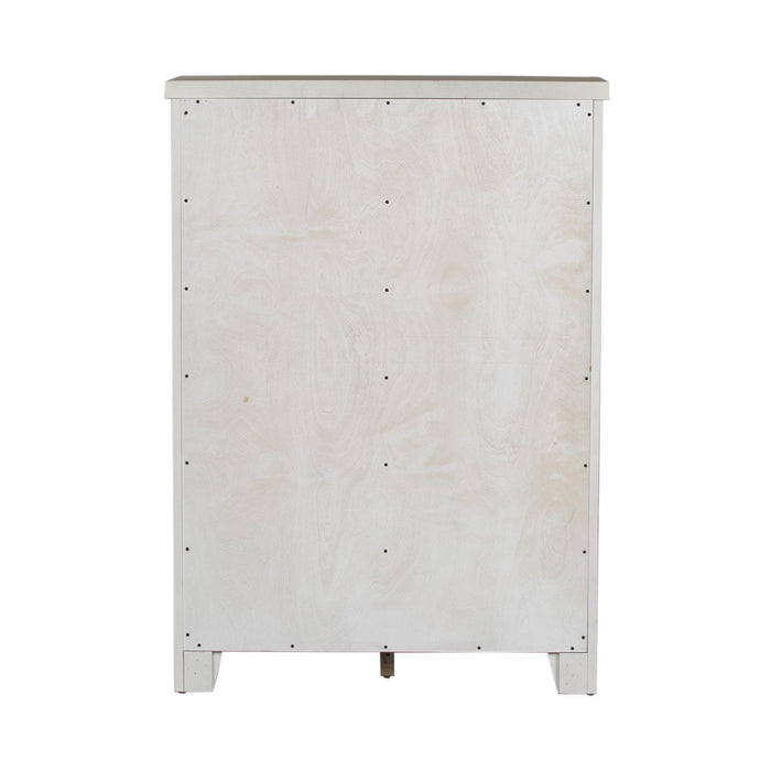 Modern Farmhouse 5 Drawer Chest in White