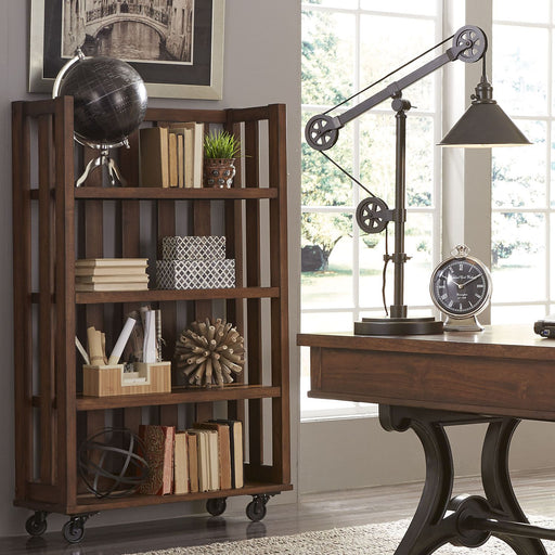 Arlington House Open Bookcase in Cobblestone Brown image