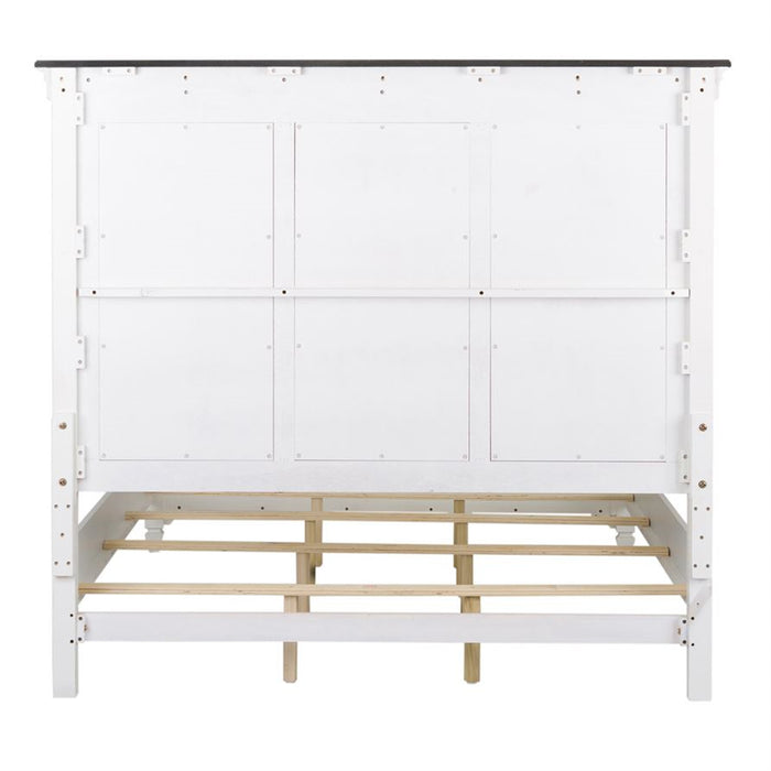 Liberty Furniture Allyson Park Cal King Panel Bed in Wirebrushed White