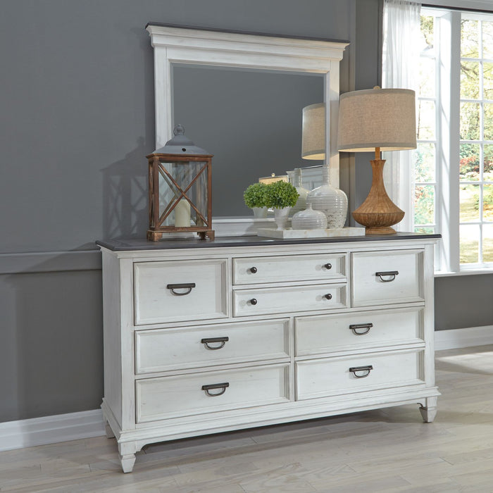 Allyson Park Queen Panel Bed, Dresser & Mirror, Chest