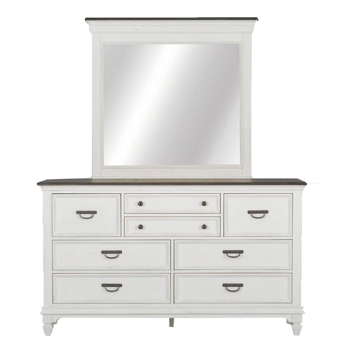 Allyson Park Queen Panel Bed, Dresser & Mirror, Night Stand