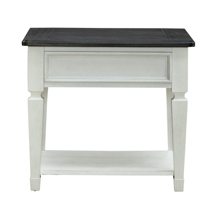 Allyson Park Drawer End Table in Wirebrushed White