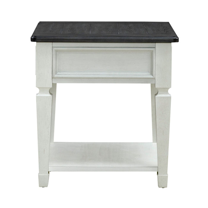 Allyson Park Drawer End Table in Wirebrushed White