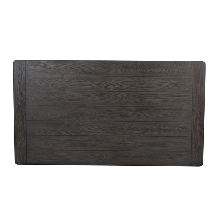 Allyson Park Rectangular Leg Table in White with Charcoal image