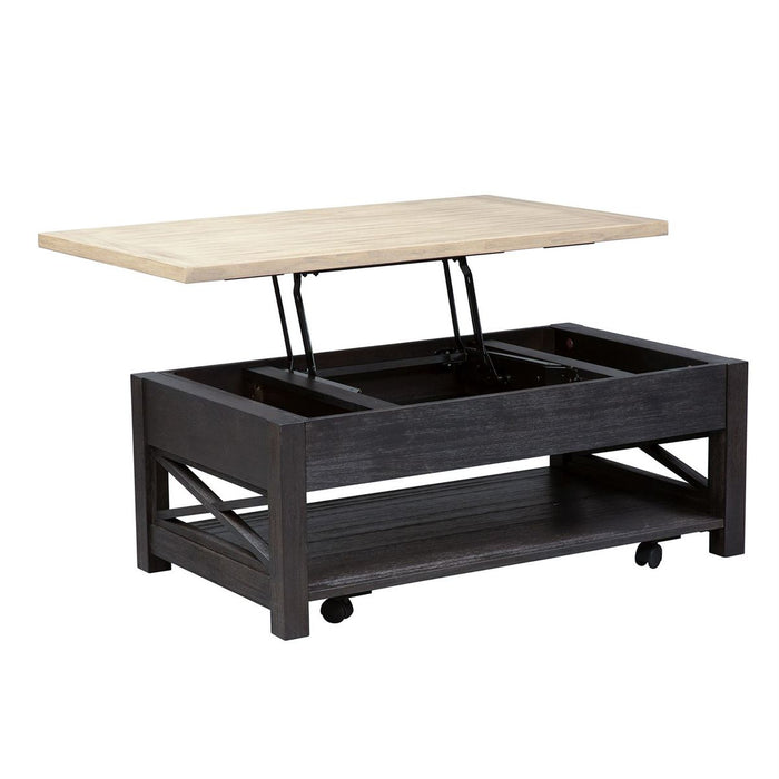 Liberty Heatherbrook Lift Top Cocktail Table in Charcoal and Ash