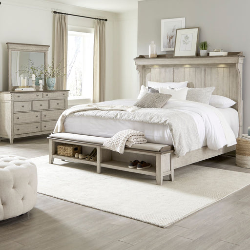 Ivy Hollow Queen Mantle Storage Bed, Dresser & Mirror image
