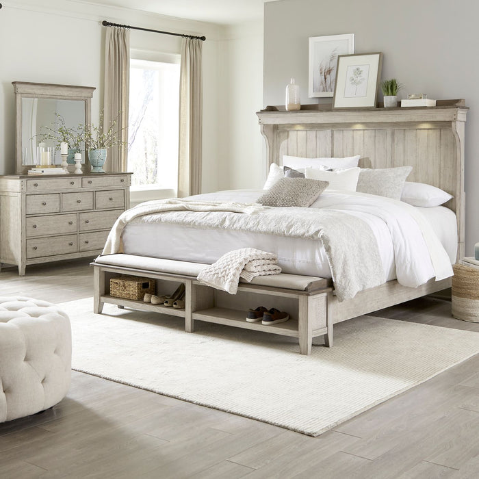 Ivy Hollow Queen Mantle Storage Bed, Dresser & Mirror image