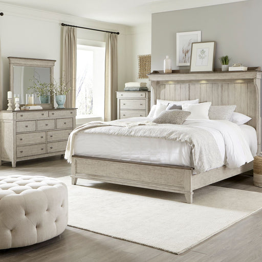 Ivy Hollow Queen Mantle Bed, Dresser & Mirror, Chest image