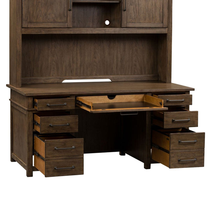 Liberty Sonoma Road Desk/Credenza in Weather Beaten Bark