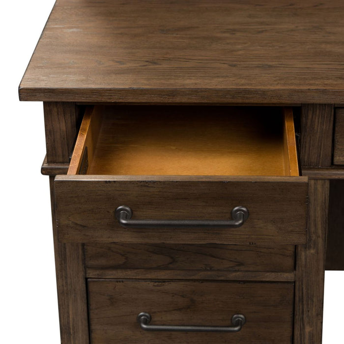 Liberty Sonoma Road Desk/Credenza in Weather Beaten Bark