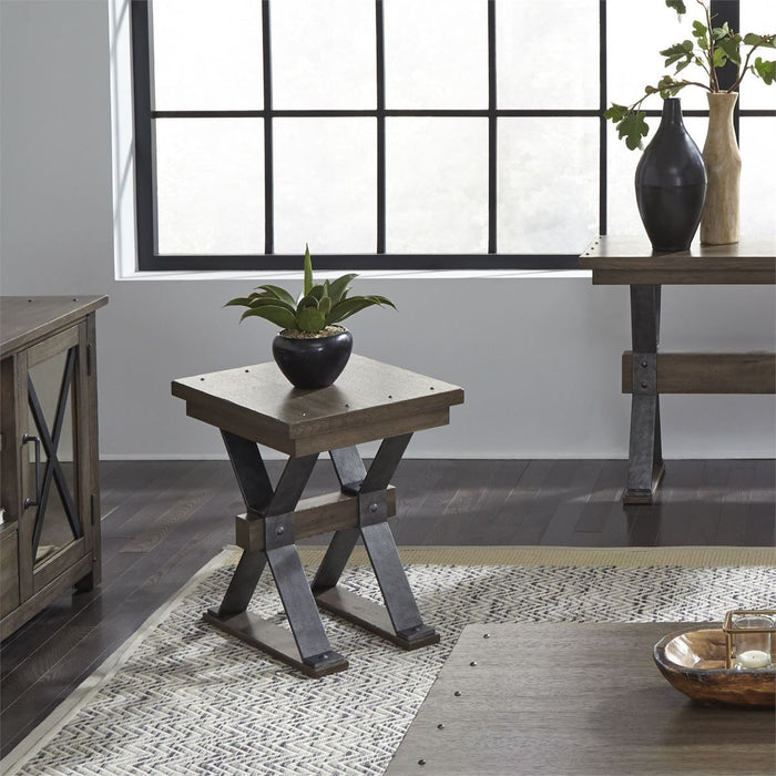 Liberty Sonoma Road Chair Side Table in Weathered Beaten Bark